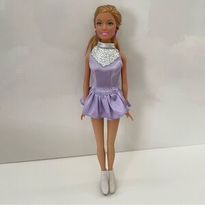 Barbie Sporting Life Ice Skating Purple Dress Vintage